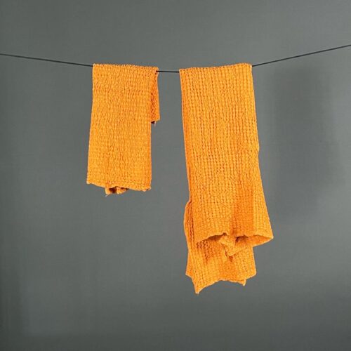 Coppia in nido d'ape asciugamano+ospite Somma MEMORIA