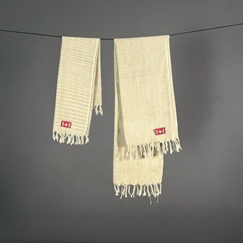 Coppia cotone asciugamano+ospite I+I KAKI