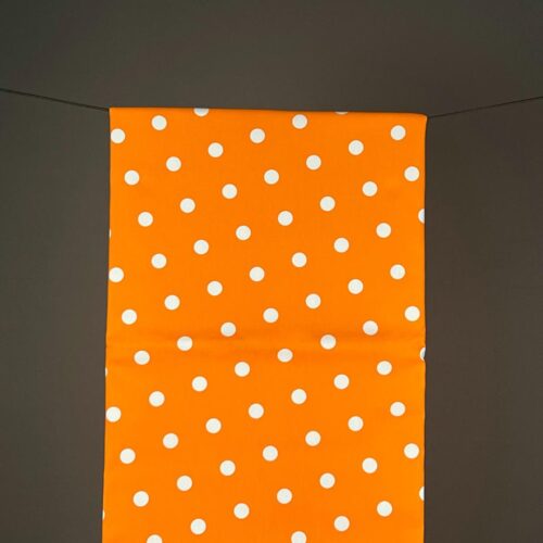 Tovaglia tavola Vallesusa WHITE DOTS arancio