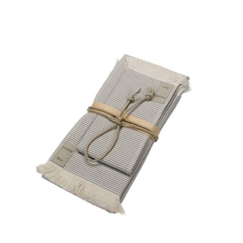 Coppia spugna asciugamano+ospite Fazzini STRIPES - Grigio