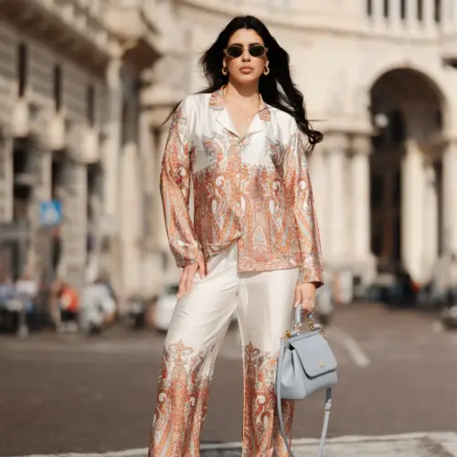 Pigiama donna lungo FILO D'ANGELO ORCHIDEA ZIMMERMAN - L