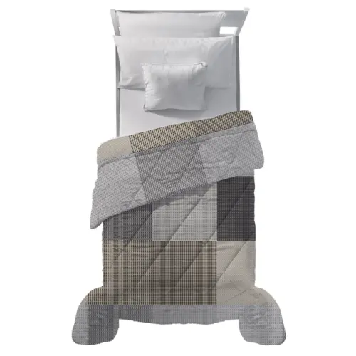 Trapunta piazza e mezzo Di Maestro CARTIER GRIGIO