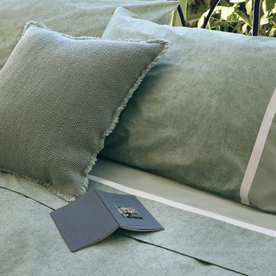 Completo lenzuolo matrimoniale Fazzini GALUCHAT GRAY GREEN