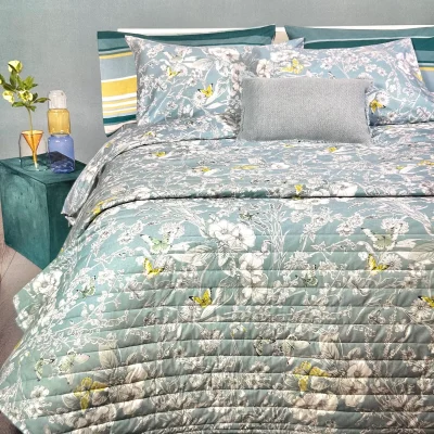 Quilt matrimoniale Fazzini FARFALLE AZZURRO
