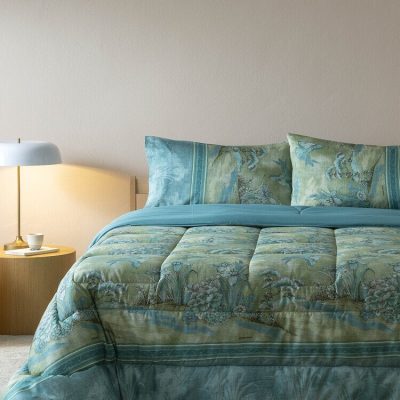 Trapunta matrimoniale Bassetti GRANFOULARD ACQUAFORTE VERDE