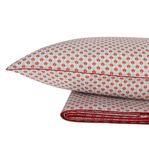 Completo lenzuolo matrimoniale Somma ARGO TERRACOTTA