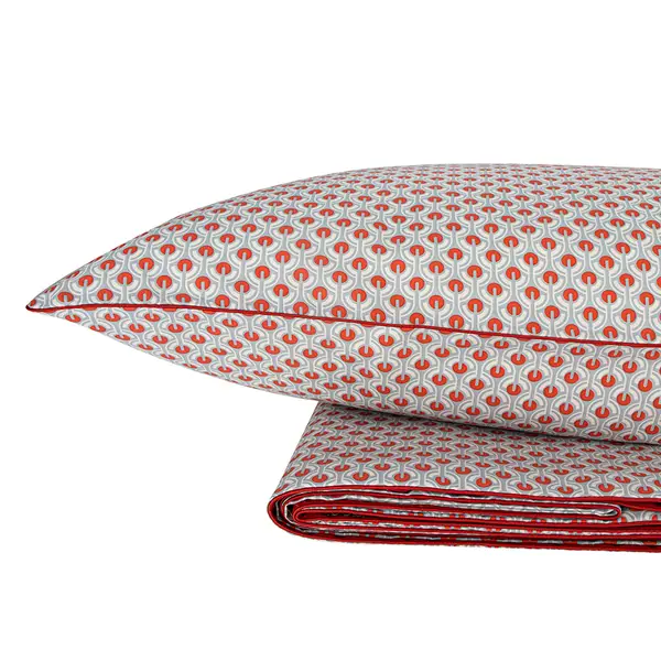 Completo lenzuolo matrimoniale Somma ARGO TERRACOTTA