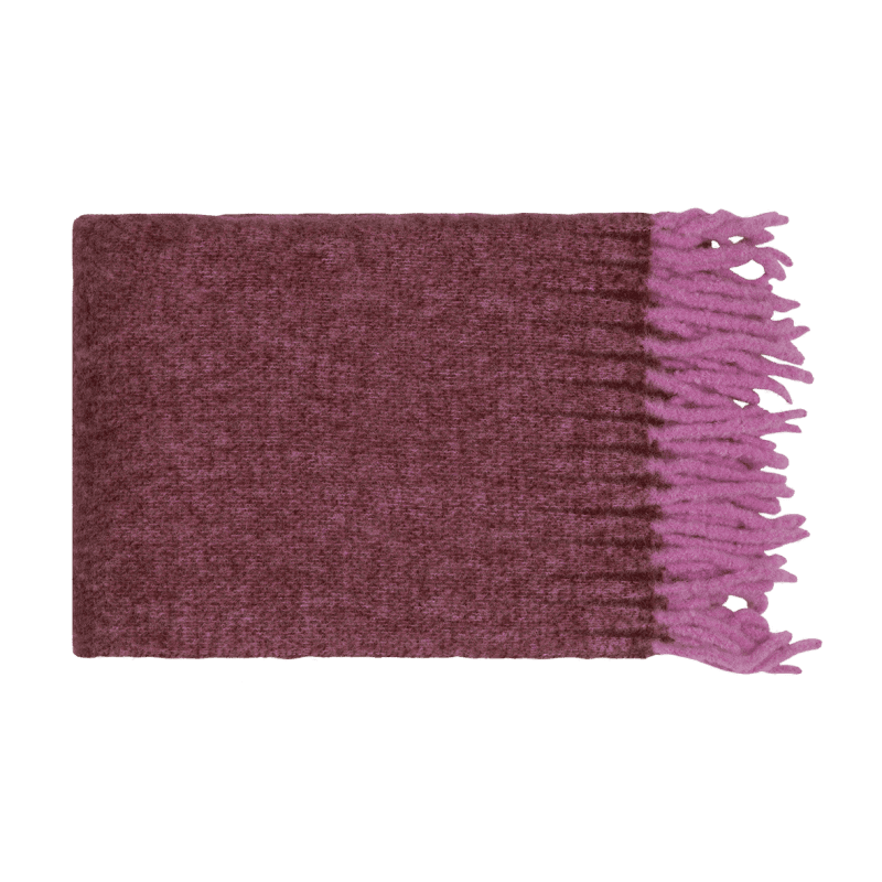 Plaid Fazzini CROMATISMI BURGUNDY-FUXIA - immagine 2