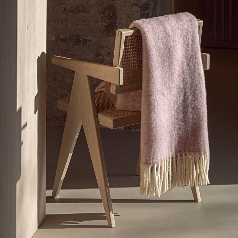 Plaid Fazzini CROMATISMI ROSA-PANNA