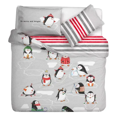 Parure copripiumino singolo PINGUINI