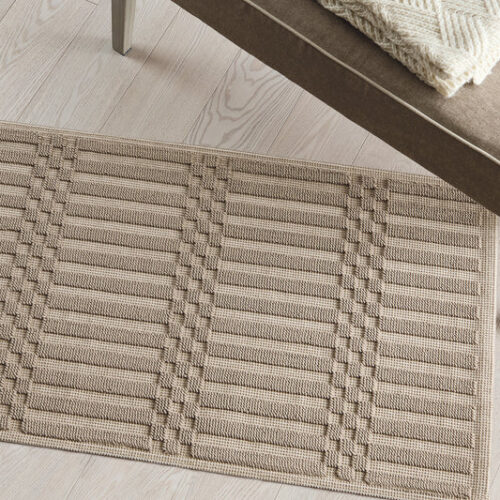 Tappeto bagno Mastro Raphael API QUADRETTI E RIGHE MOKA