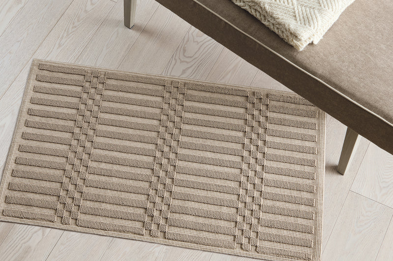 Tappeto bagno Mastro Raphael API QUADRETTI E RIGHE MOKA