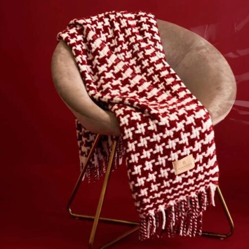 Plaid  Biancoperla PIED DE POULE