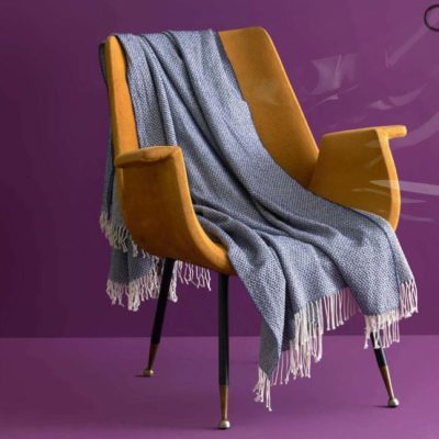 Plaid in cotone Biancoperla LEVANTE ACIDO