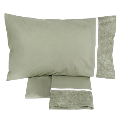 Completo lenzuolo matrimoniale Fazzini GALUCHAT VERDE