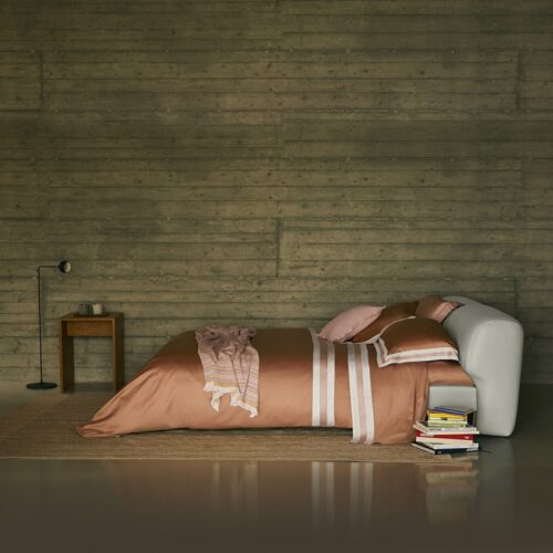 Completo lenzuolo matrimoniale Fazzini SENTIERI SANDALO-DUSTY PINK